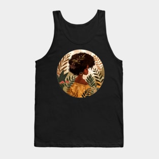 Afro Hair Black Woman Boho Style Tank Top